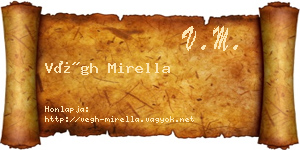 Végh Mirella névjegykártya
